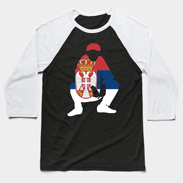 Serbian slav squat Baseball T-Shirt by Slavstuff